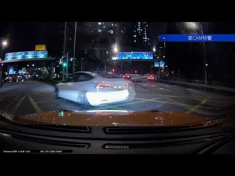 車CAM直擊 - (求車牌) 旺角海泓道 痴撚線白色Tesla狗衝紅燈 如果我揸快多少少就係咁先