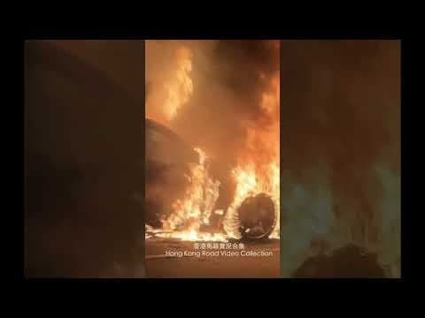 【火燒車】即時 - 嘉道理農場對出 | 車CAM直擊 | 香港馬路實況合集 Hong Kong Car Video Collection
