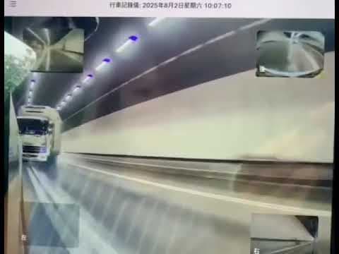 車CAM直擊 - 大欖隧道 貨車失控自炒翻側 事發一刻