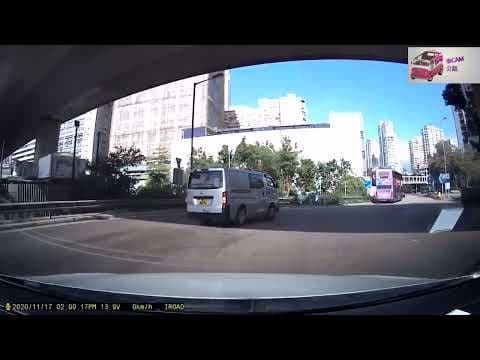 [車CAM 公路] 荃灣迴旋處直出直撞無水花