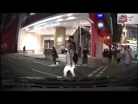[車CAM公路] 尖沙咀麼地道行人向架車吐口水