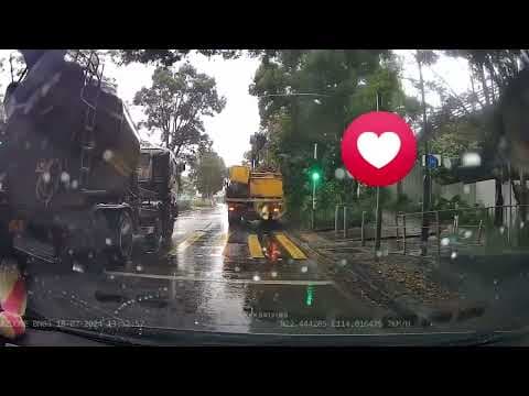 車CAM直擊 - 近水邊圍輕鐵電纜被撞斷 事發一刻