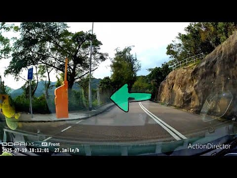 車CAM直擊 - 石澳道向大潭道方向 ，爛泥灣巴士站，快相機Ready，各位小心！！