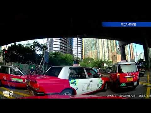 車CAM直擊 - 深旺道失魂的士司機慢溜隊的士