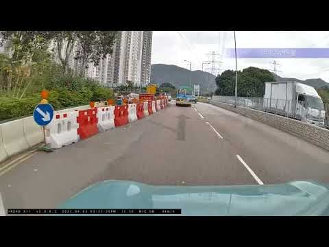 車CAM直擊 - 兆康迴旋處 的士撞外圈貨van
