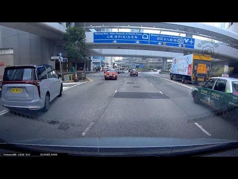 車CAM直擊 - 為左快兩個車位 切單白入域多利皇后街 幫你申請快證