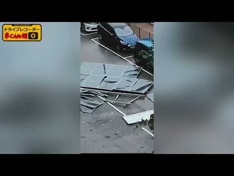 車CAM佬丨8號風球 李鄭屋游泳池有太陽能板倒塌