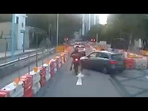 車CAM直擊 - FW8182 差啲撞低26 青山灣泳灘對出