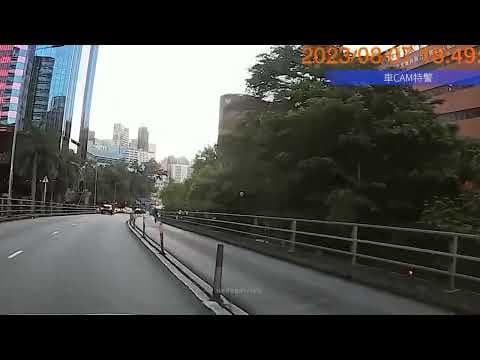 車CAM直擊 - 暢運道 外賣單車踩埋上橋 😮