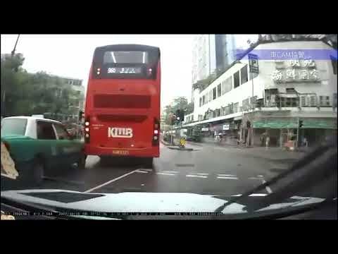 車CAM直擊 - 石排頭路 960九巴扒頭兜過前車 切線時揩中的士