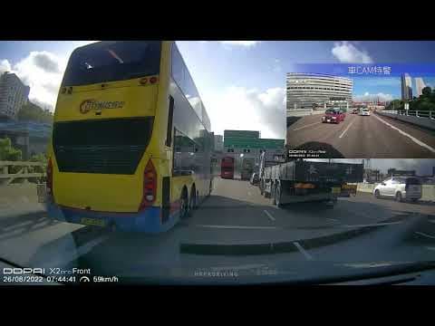 車CAM直擊 - 進擊的930城巴 匯合位衝到最前迫停主線車輛