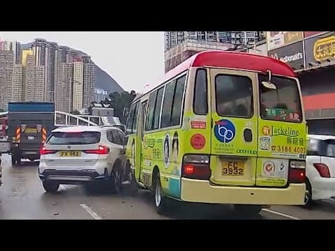 車CAM直擊 - 龍翔道往觀塘方向 交通意外 2024/6/27 08:30