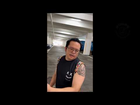 直擊 - 紋身小子唔知做乜鳩 閘住停車場唔俾人出入