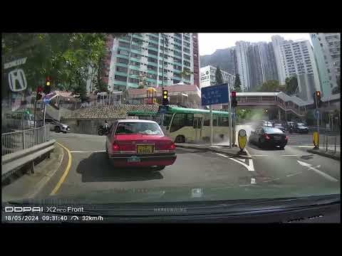 車CAM直擊 - (另一角度) 豐盛街 私家車衝燈攔腰撞小巴