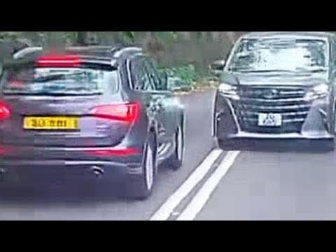 車CAM直擊 - 山頂道 七人車越線撞甩鏡 