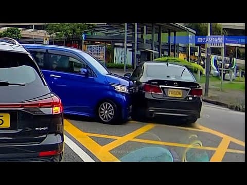 車CAM直擊 - 常怡道 兩車相撞 私家車讓線駛出無睇清楚