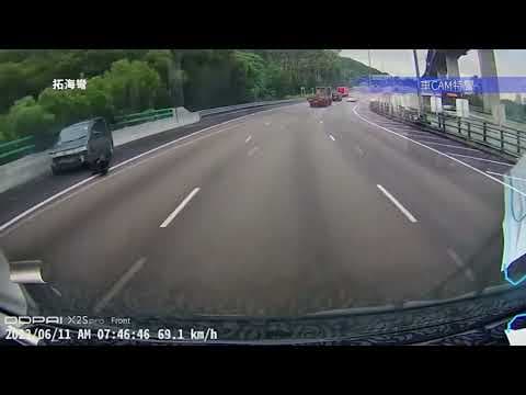 車CAM直擊 - 屯門公路拓海彎 私家車失控自炒