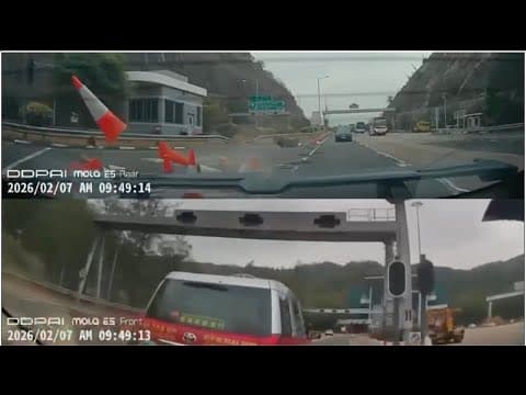 車CAM直擊 - 大欖隧道 的士連環切線撞私家車 事發經過
