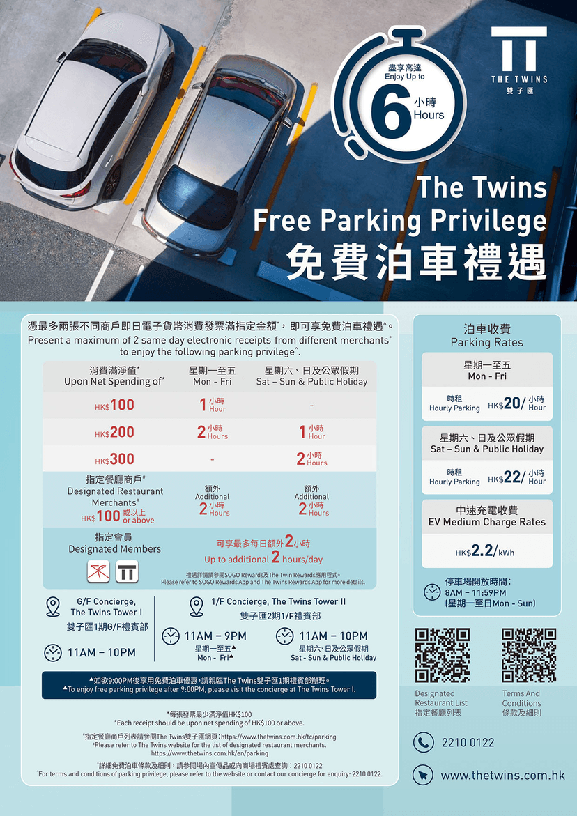 啟德雙子匯免費泊車優惠