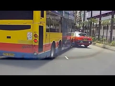 車CAM直擊 - 請讓巴士撞的士😳
