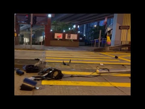車CAM直擊 - 鑽石山 燈柱被泥鬼直接收皮