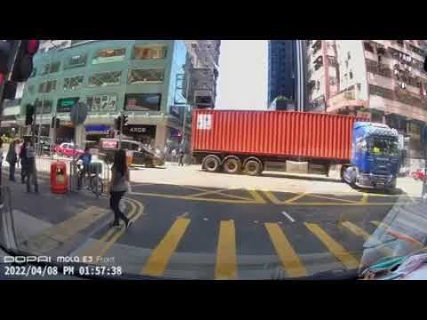 長貨櫃車 超技術表演 使得真功夫方為大師傅 香港車CAM奇景