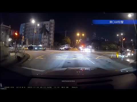 車CAM直擊 - 大埔廣福道專線小巴失控撞壆1死1傷 司機昏迷送院搶救不治