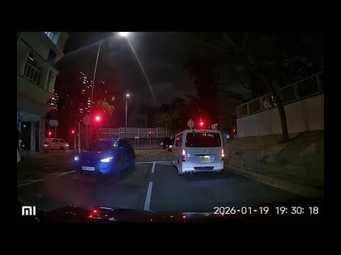 車CAM直擊 - 有冇人影到呢架農圃道逆線行駛嘅藍色SUV 😮 2026/01/19 1930