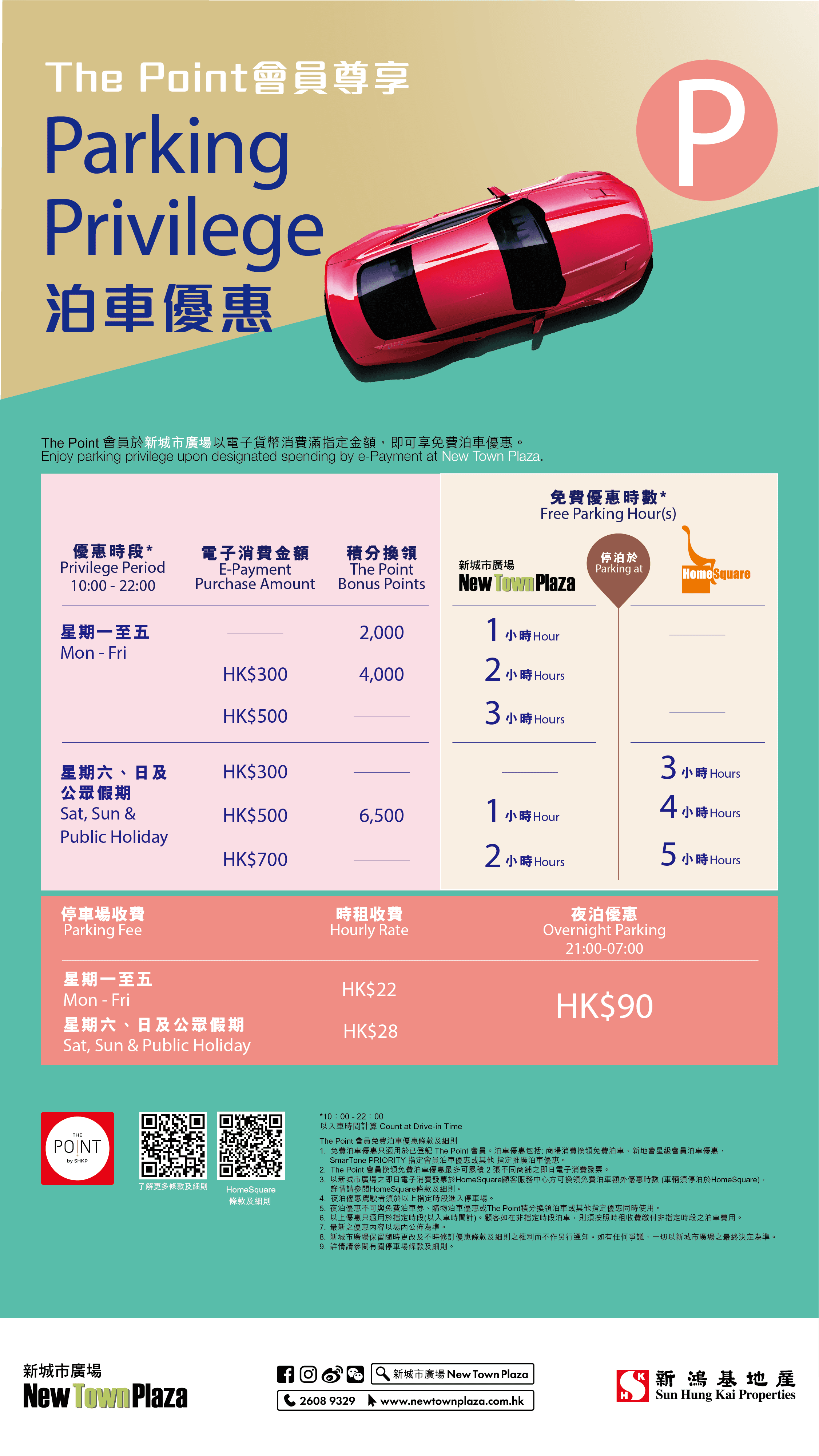 新城市廣場免費泊車優惠
