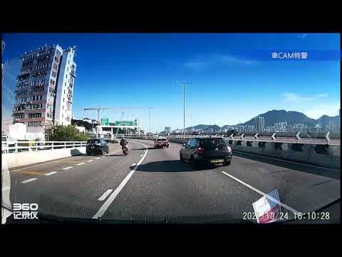 車CAM直擊 - 寶馬司機觀繞外線連環cut落橋