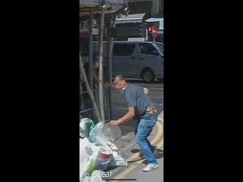車CAM直擊 - 行人衝燈阿叔理直氣壯 玩飛碟咁叻 唔做奧運選手浪費咗你