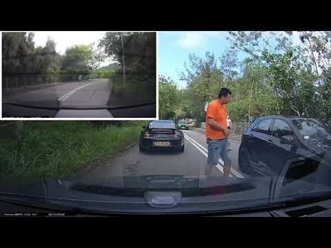 車CAM直擊 - (另一角度) 鹿頸電單車越線直撞私家車