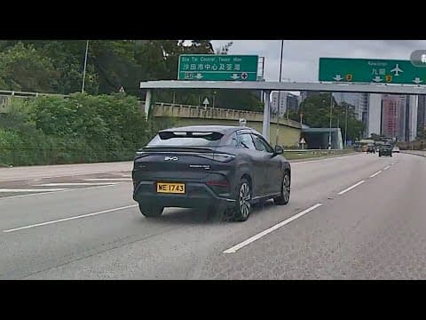 車CAM直擊 - WE1743 BYD女司機 教你一招令巴士讓車