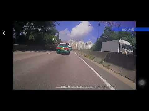 車CAM直擊 - 新界環迴公路 GH33 綠的收掣不及撞尾 #跟車太貼定發夢呢