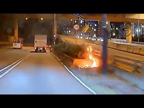 車CAM直擊 - 觀塘道得寶花園對出：路邊自己開咗暖爐 🔥