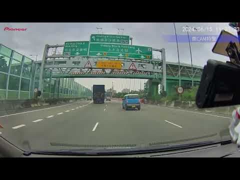 車CAM直擊 - 上水方向 邊個咁大整蠱沿路都好多大石 唔怪得嗰日咁多人爆軚….￼