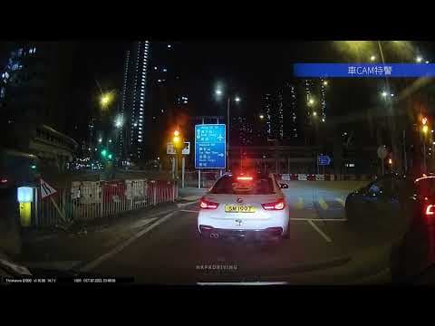 車CAM直擊 - 黑色Teslun 唔跟地線亂出老龍，好彩白色車睇到