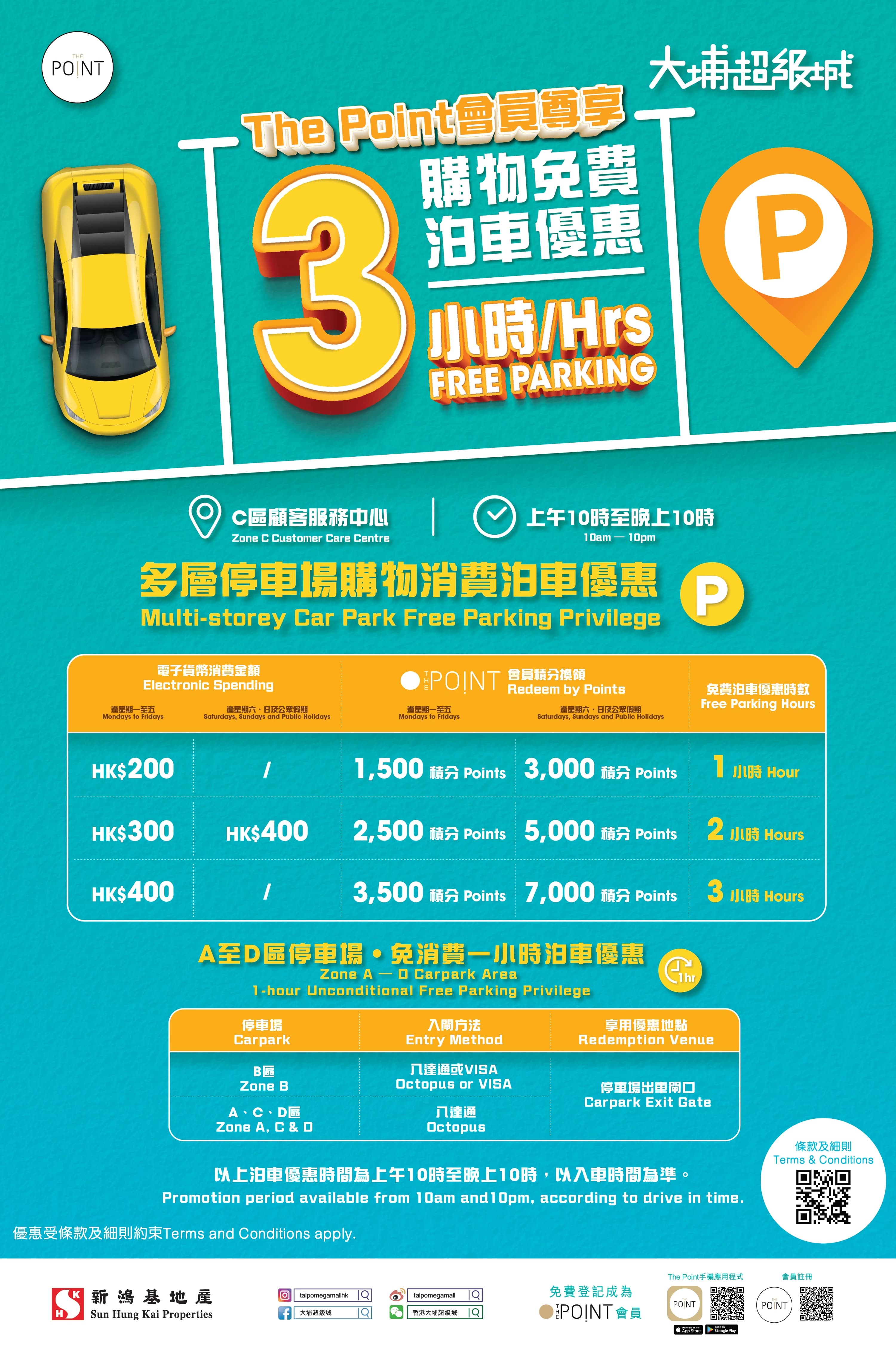 大埔超級城免費泊車優惠