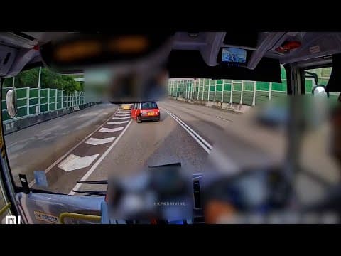 車CAM直擊 - 官塘繞道 的士佬危險駕駛 差啲累到巴士及一眾乘客