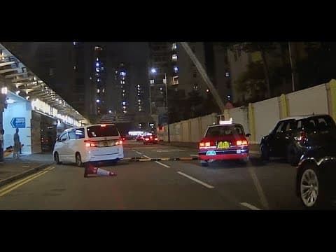 車CAM直擊 - YA6359 比人鎖車發老脾 掉圍欄雪糕筒出馬路