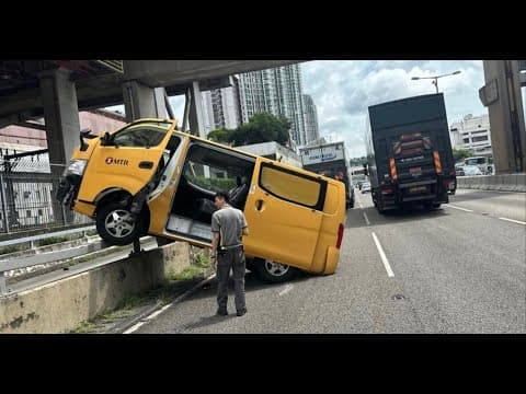 車CAM直擊 - 大埔公路沙田段 MTR貨Van 炒車一刻