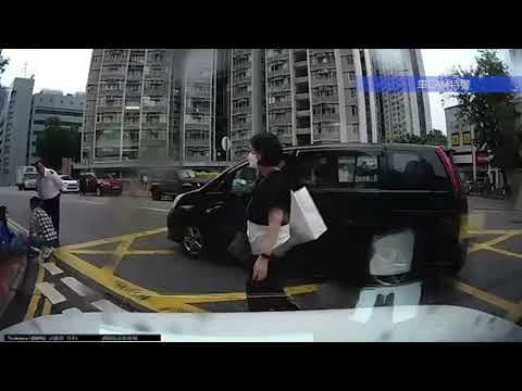 車CAM直擊 - 建生邨 女子過馬路被車撞飛