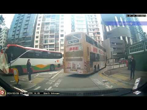 車CAM直擊 - 勵德街 逆線旅遊巴人才