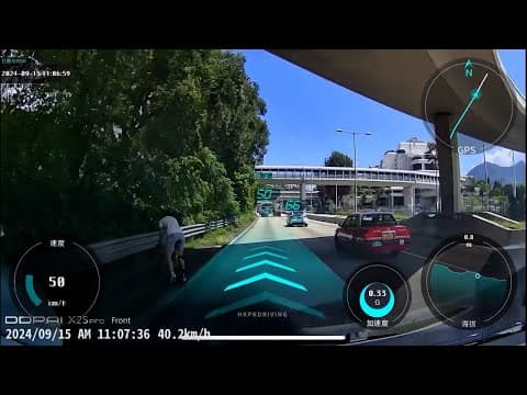 車CAM直擊 - 御龍山對出 小心單車 🙄 踩到上高速