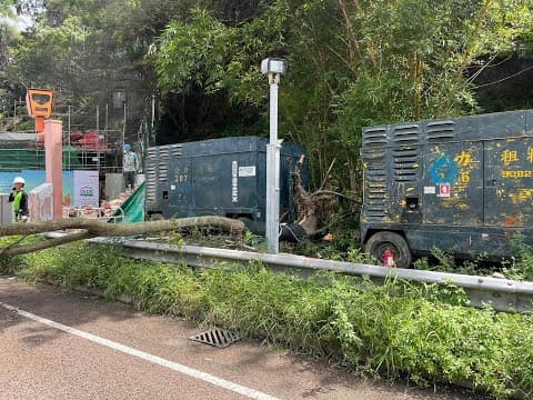 車CAM直擊 - 東區走廊塌大樹 砸中途徑私家車