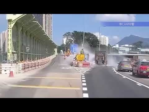 車CAM直擊 - 沙田 貨車掃水馬 #水舞間