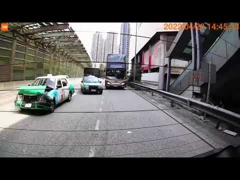 車CAM直擊 - 仁愛堂賽馬會對出 七人車被綠的爆菊