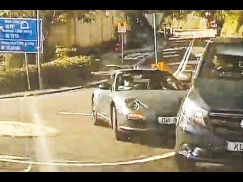 車CAM直擊 - 波子淺水灣撞車墜坡