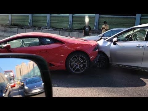 #HKbird | 吐露港大埔南段 多車發生相撞 其中涉及一輛超級跑車🫣🫣|  影片質素較差不建議買此牌子車cam｜#車cam直擊 #行車紀錄