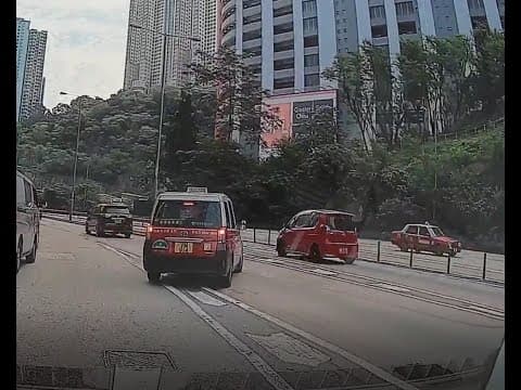 車CAM直擊 - VM914 無一個的士佬係蘑菇！荃灣德士古道連過兩條影線